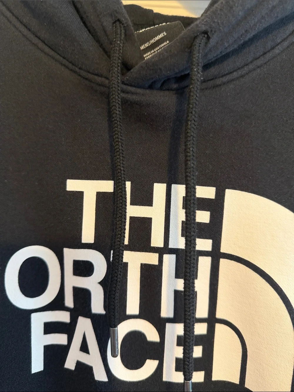 The North Face Charcoal Hoodie with White Logo